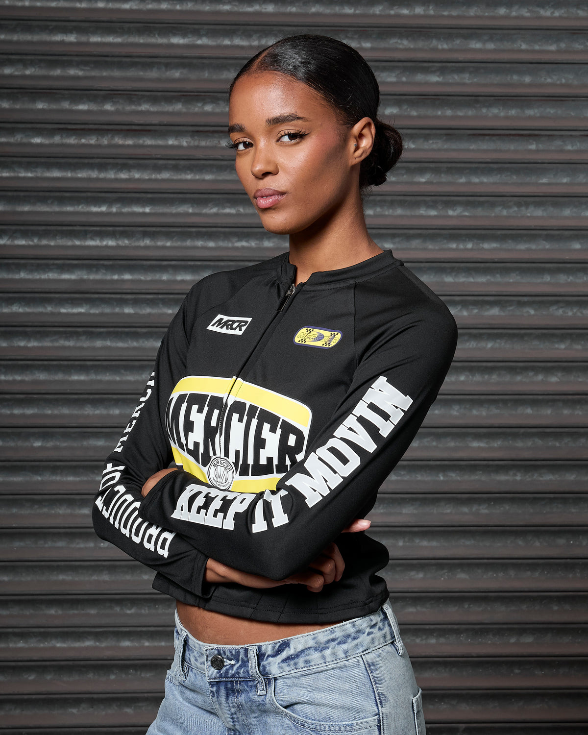 Women's Zip Racer Top Black, image 4