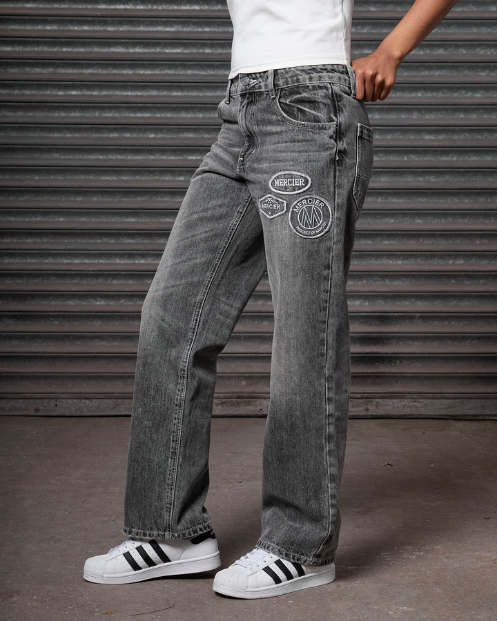Womens OG Denim Stitch Badge Jeans Grey