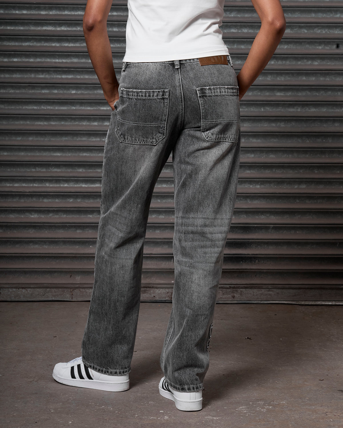 Women's OG Denim Stitch Badge Jeans Grey, image 4
