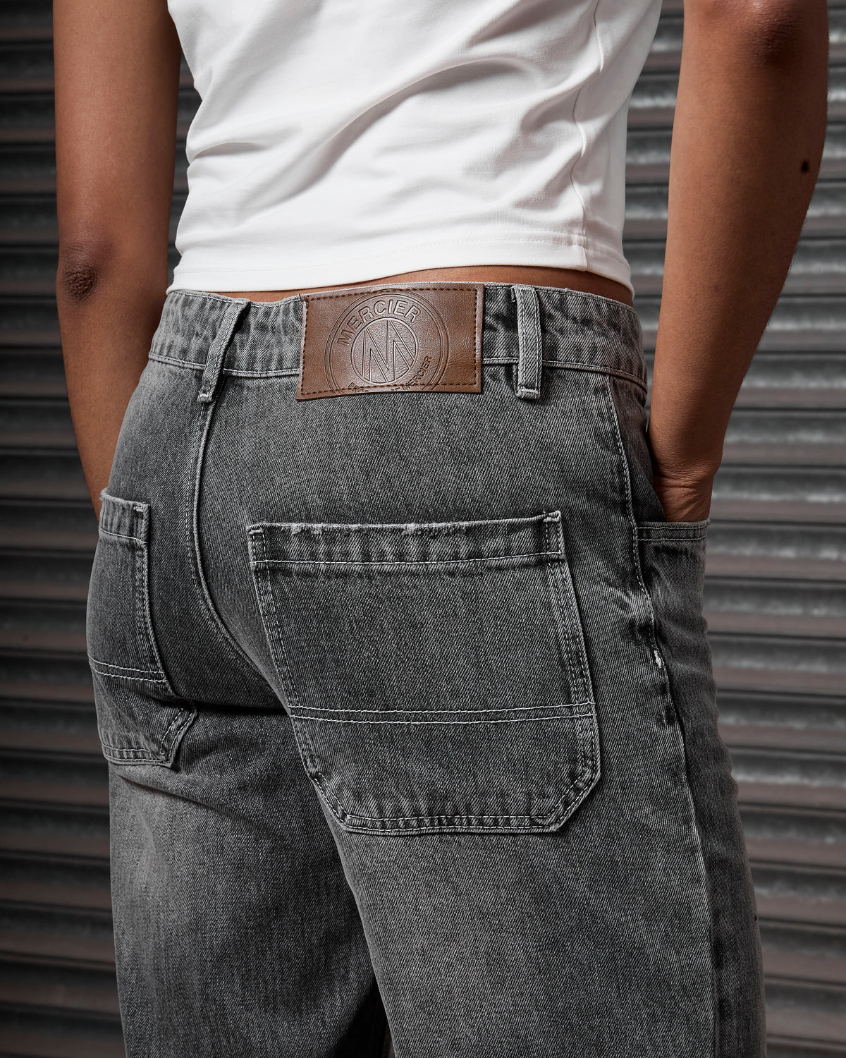 Women's OG Denim Stitch Badge Jeans Grey, image 6