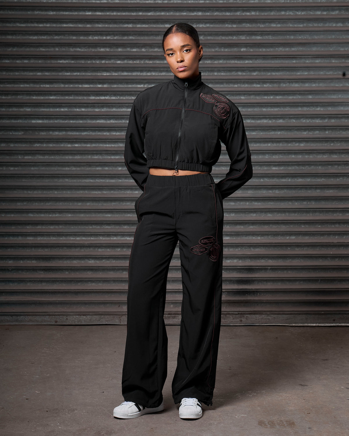 Women's Piping Track Jacket Black, image 2