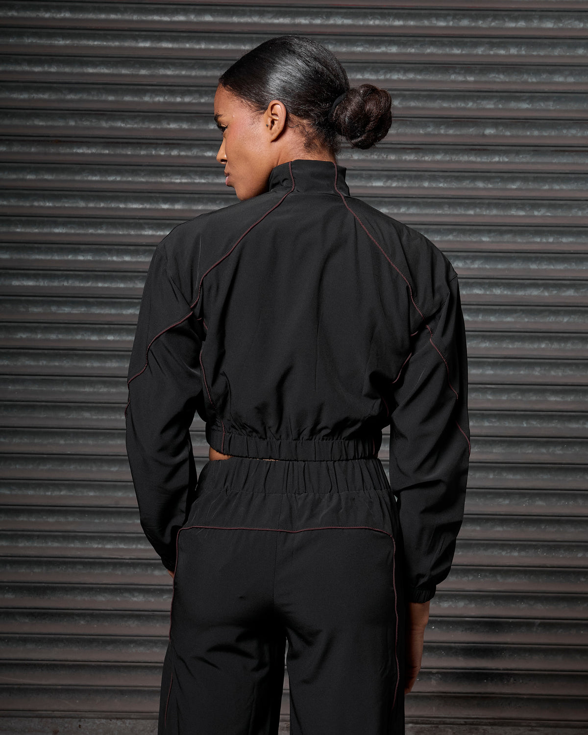 Women's Piping Track Jacket Black, image 5