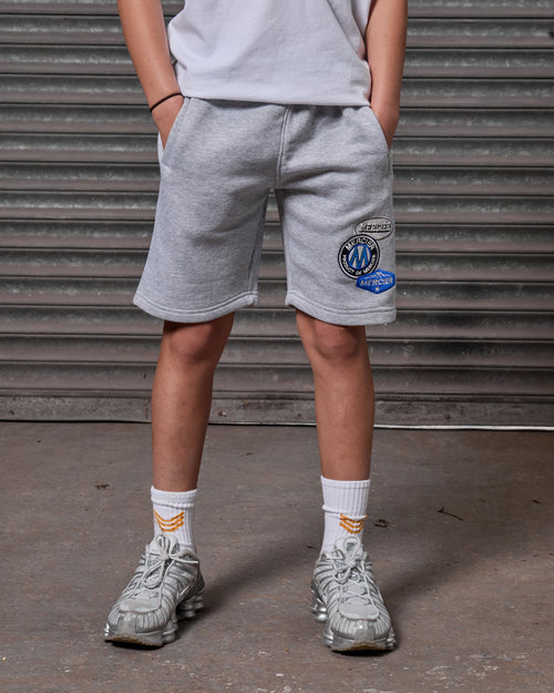 Junior OG Badge Shorts Grey Marl