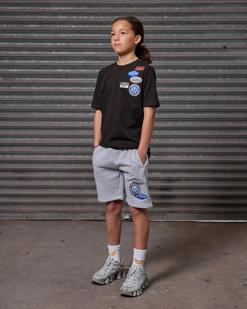 Junior OG Badge Shorts Grey Marl