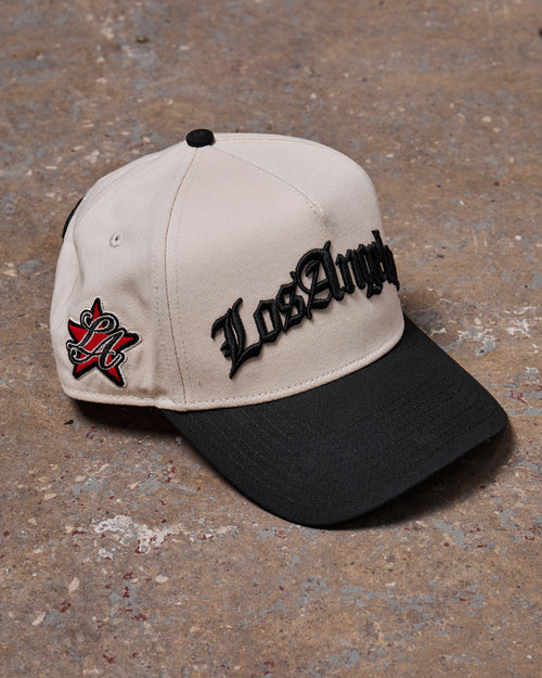 LA Snapback Black Twill