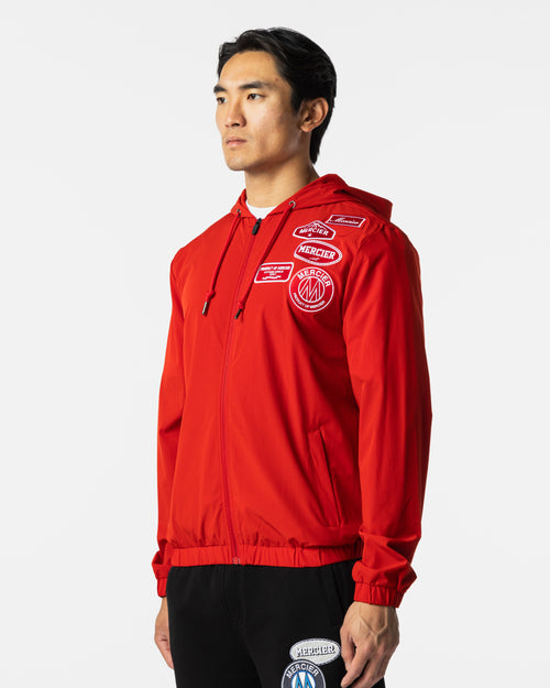 Mono Badge Windbreaker Red