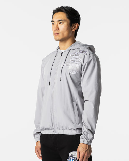 Mono Badge Windbreaker Grey