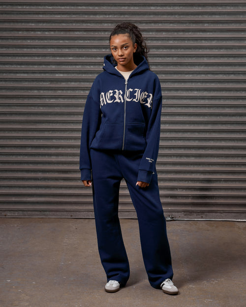 Womens Gothic Joggers Navy