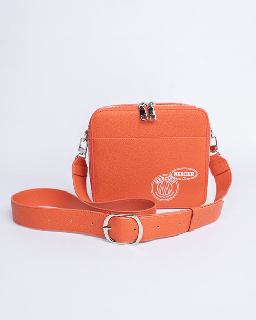 Orange og badge Messenger taske - Eksklusiv