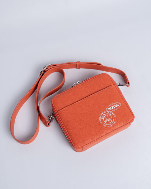 Orange og badge Messenger taske - Eksklusiv