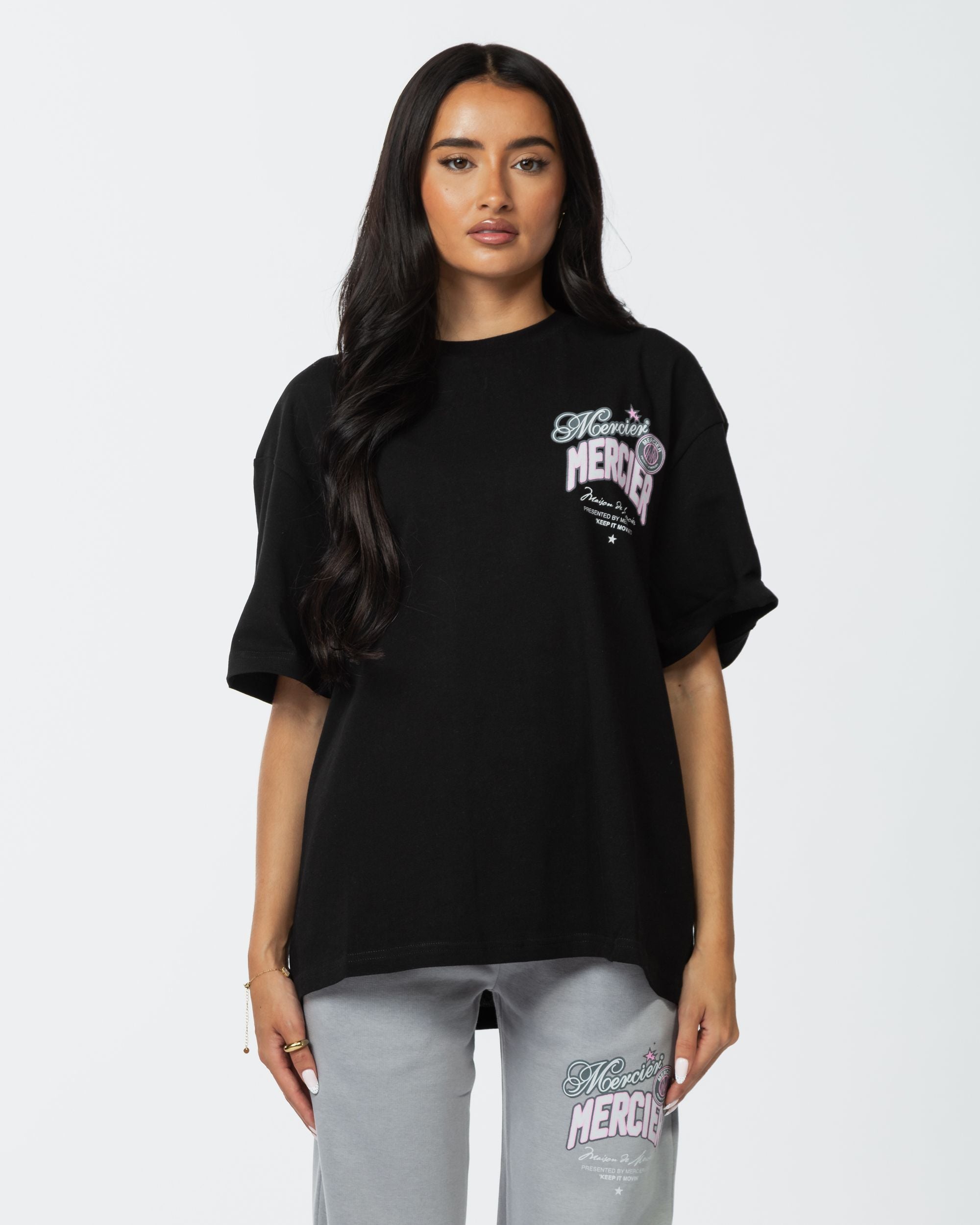 Womens Mercier Guerrilla Oversized Tee Black – MERCIER