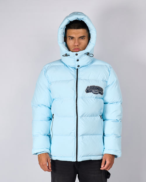 Seaicéad Puffer Court Mercier Gorm Spéir
