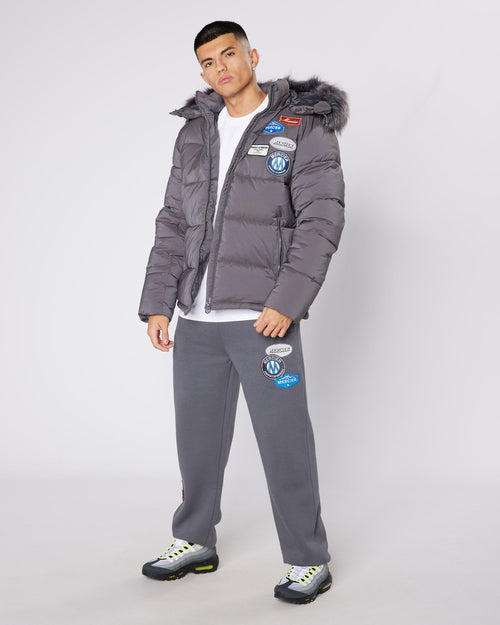 OG Badge Puffer Jacket Grey