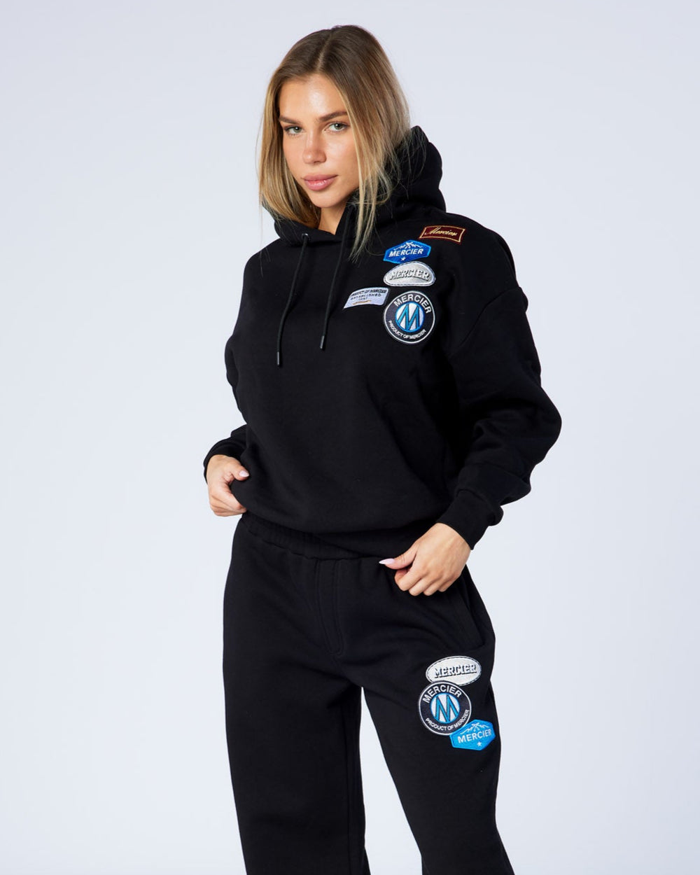 Black Hoodie Mercier Tracksuit Black Women's Mercier OG Badge