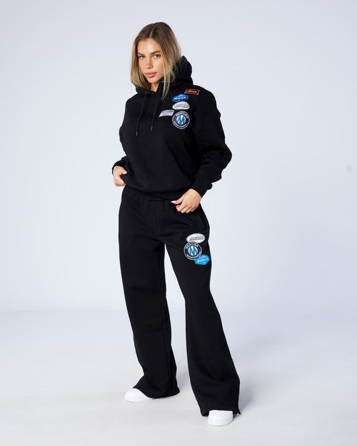 Mná Mercier AGUS Suaitheantas Hoodie Black.