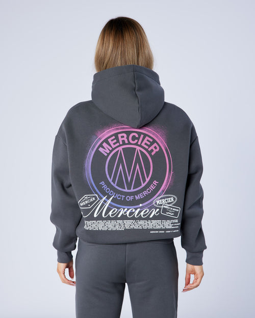 Womens Poster Hoodie Charcoal