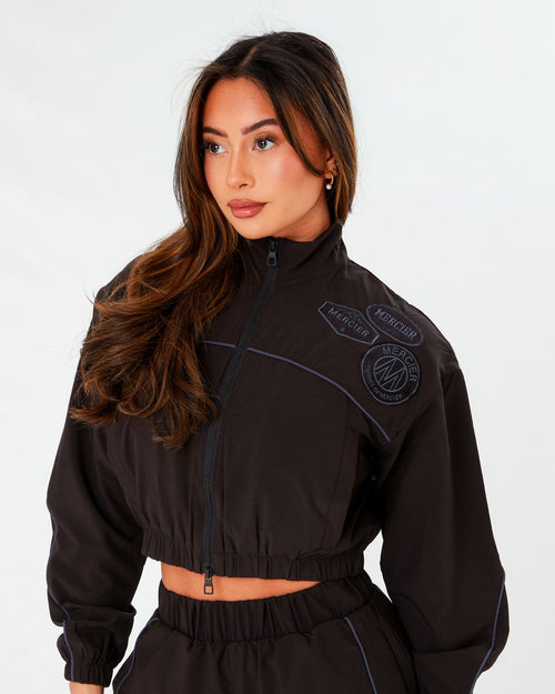 Womens OG Piping Track Top Black
