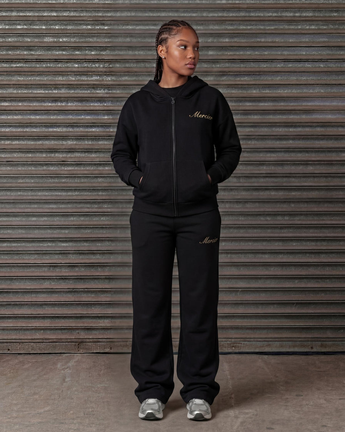 Women's Authenticity Hoodie Black Gold, image 2