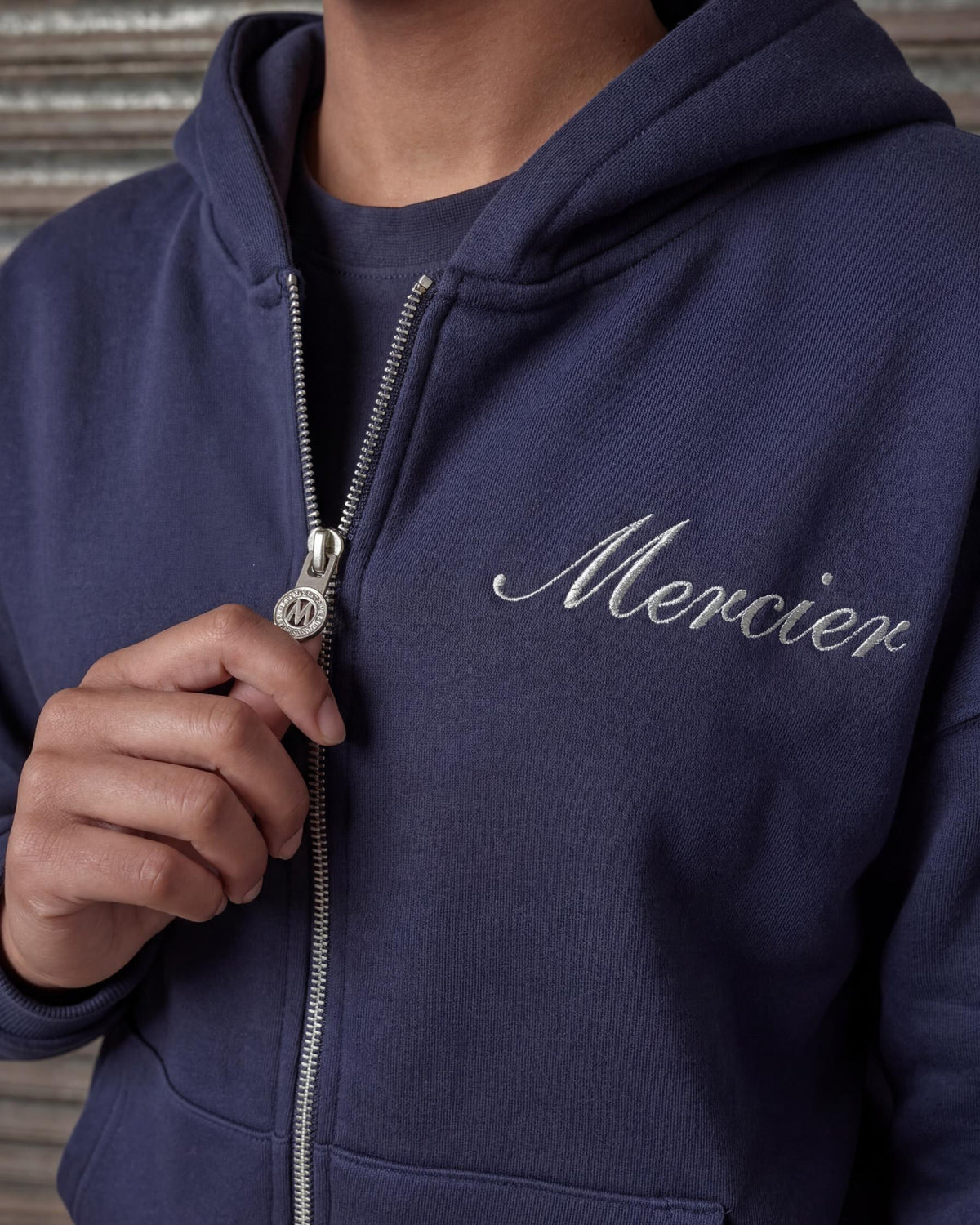 Women's Authenticity Hoodie Navy Silver, image 3
