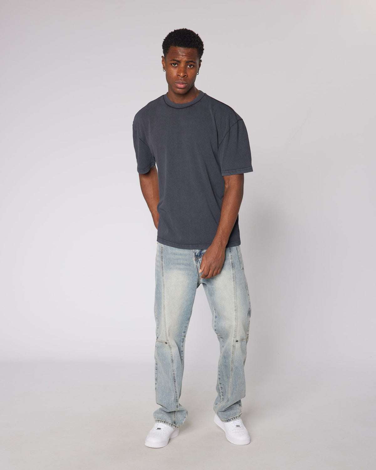 Relaxed Washed Blank Tshirt Black, image 1