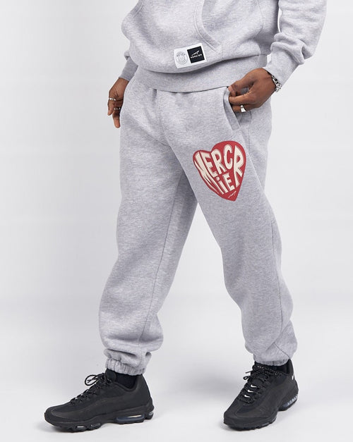Heart Joggers Grey Marl